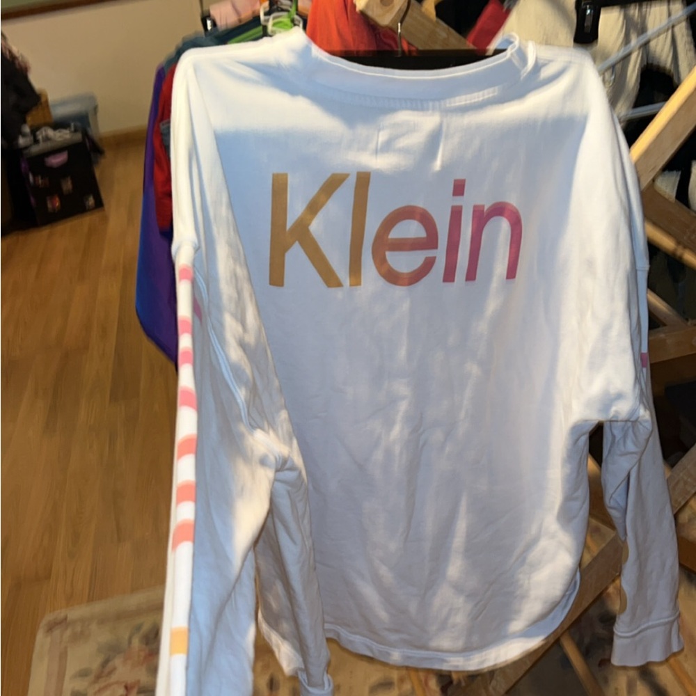 Woman’s Plus Calvin Klein White Long Sleeve Tee